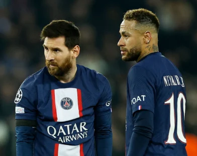 Neymar Messi reunion