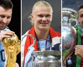 Haaland Messi Ronaldo comparisons