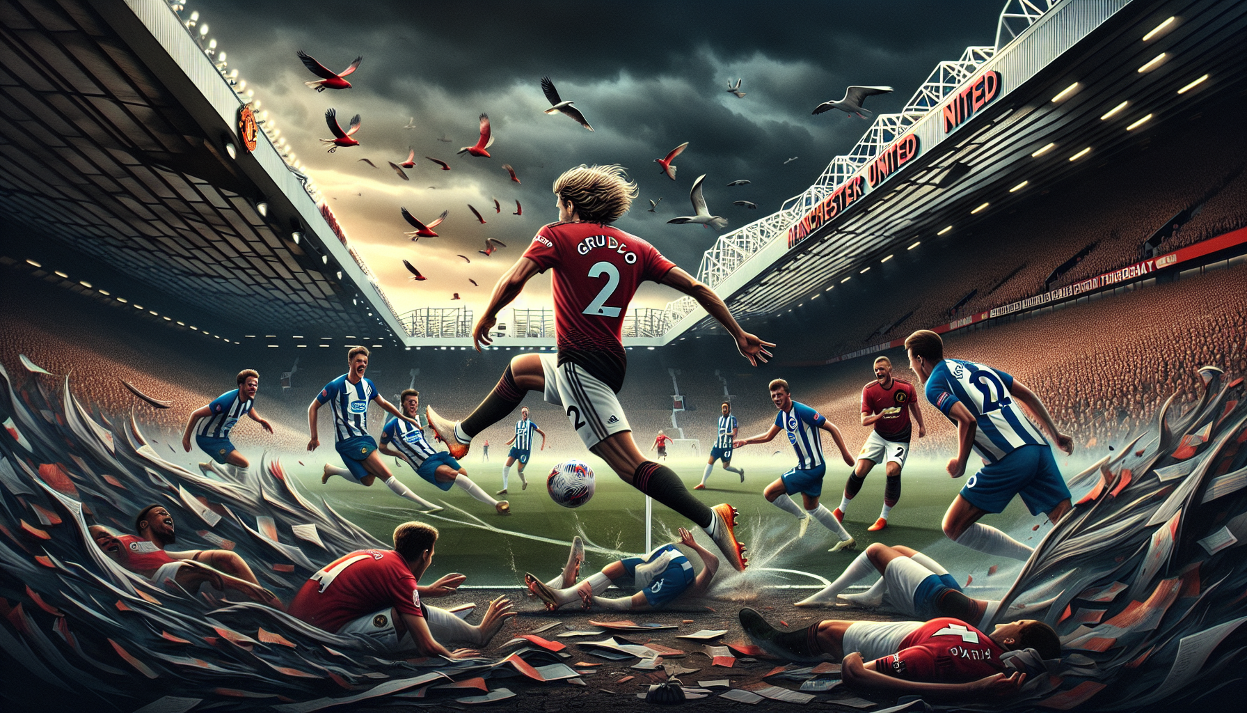 Gruda shines in United loss as Brighton stun United